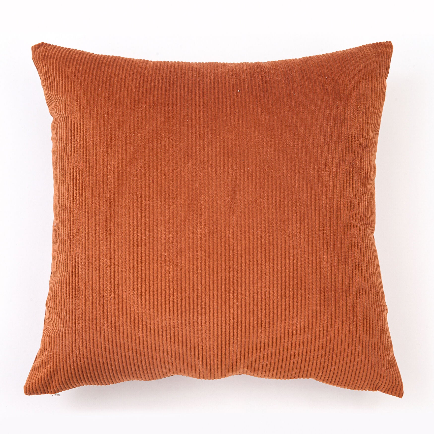 Solid Ribbed Toss Pillow, ORANGE, hi-res image number 0