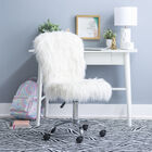 Faux Flokati Armless Office Chair, , alternate image number null