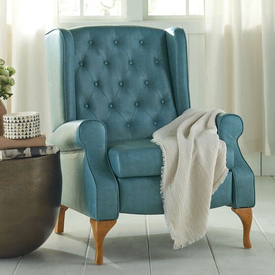400 lbs. Weight Capacity Queen Ann Recliner, BLUE HAZE, hi-res image number null