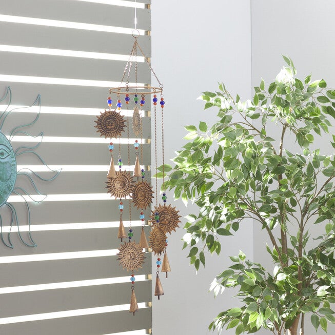 Brass Metal Eclectic Windchime, , alternate image number null