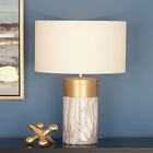 Cosmoliving By Cosmopolitan White Stone Table Lamp, , alternate image number null