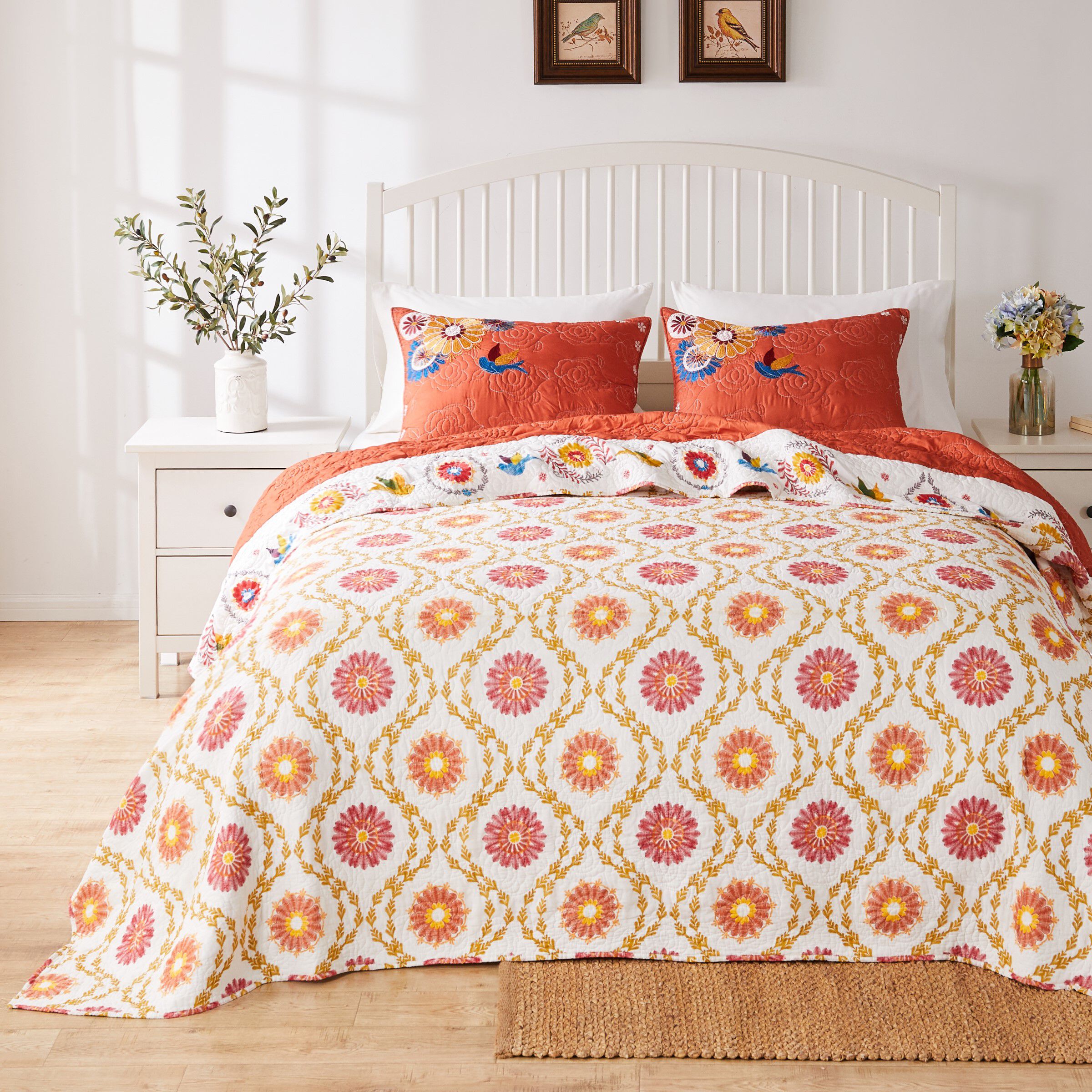 Topanga Cotton Quilted Bedspread Set, MULTI, on-hover image number 1