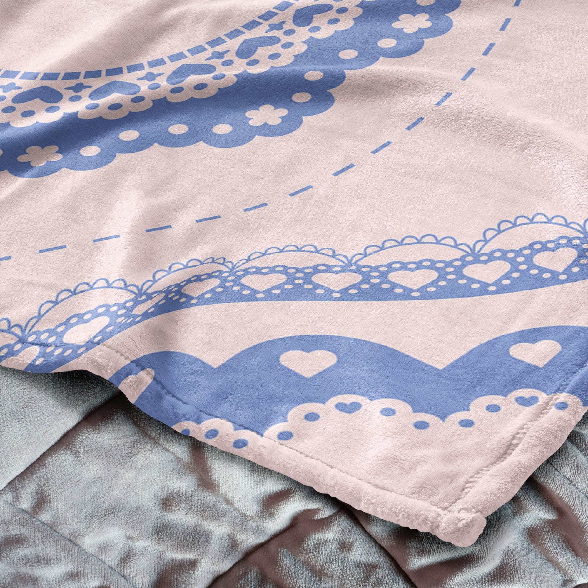 Valentine's Day Vintage Hearts Silk Touch Throw Blanket 50x60 Inches, HEART THROW, alternate image number 4