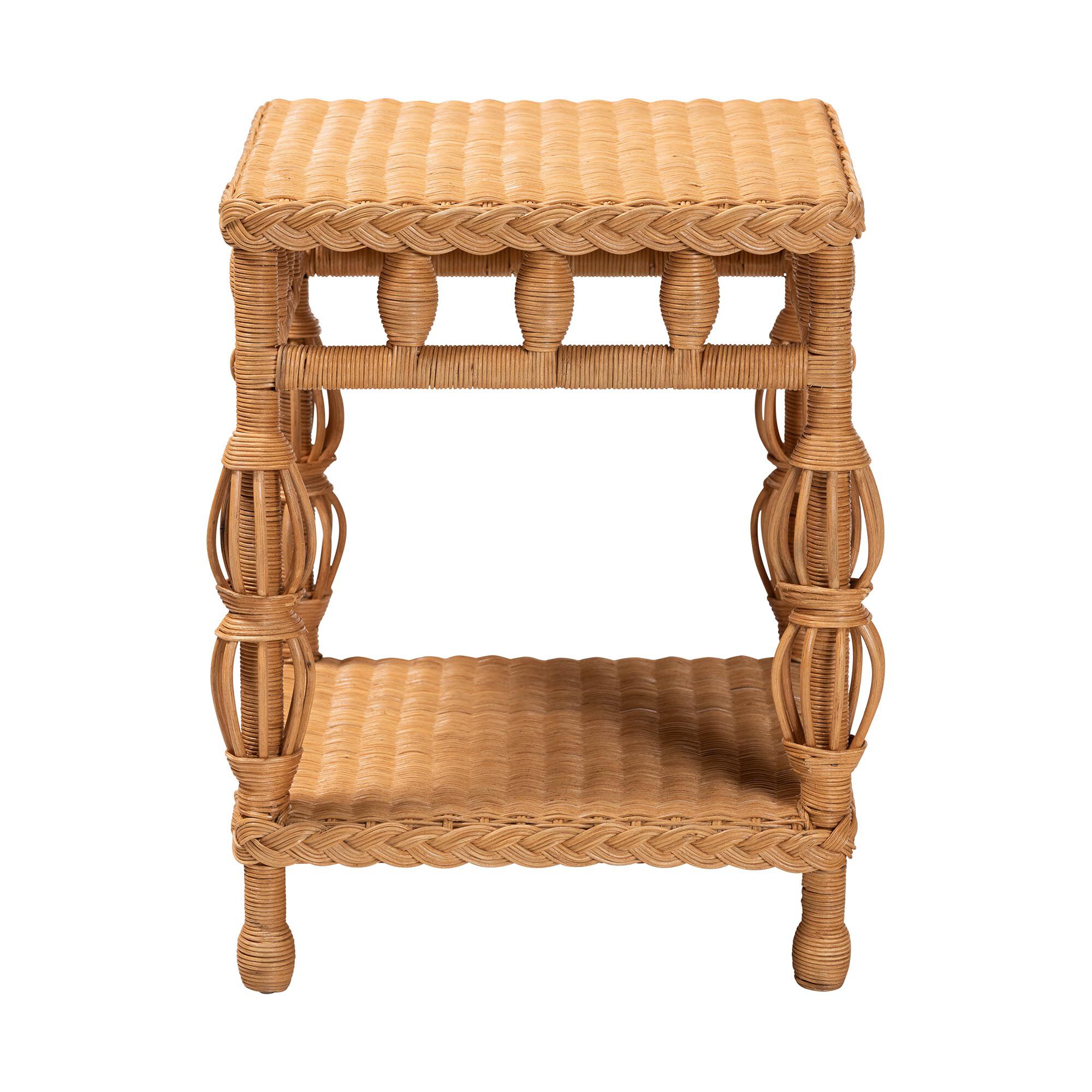 Dolby Natural Rattan End Table, LIGHT HONEY, alternate image number 3