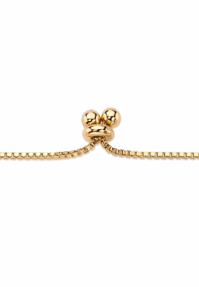 Gold-Plated Bolo Bracelet, Simulated Birthstone 9.25 inches Adjustable, , on-hover image number 1