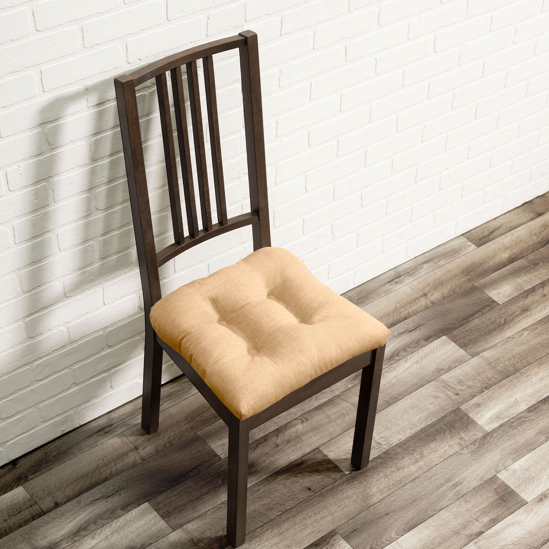 Lisa Solidtextured Non Skid Chairpad, BUTTER, hi-res image number 0