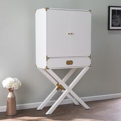 Campaign Tall Bar Cabinet W Storage