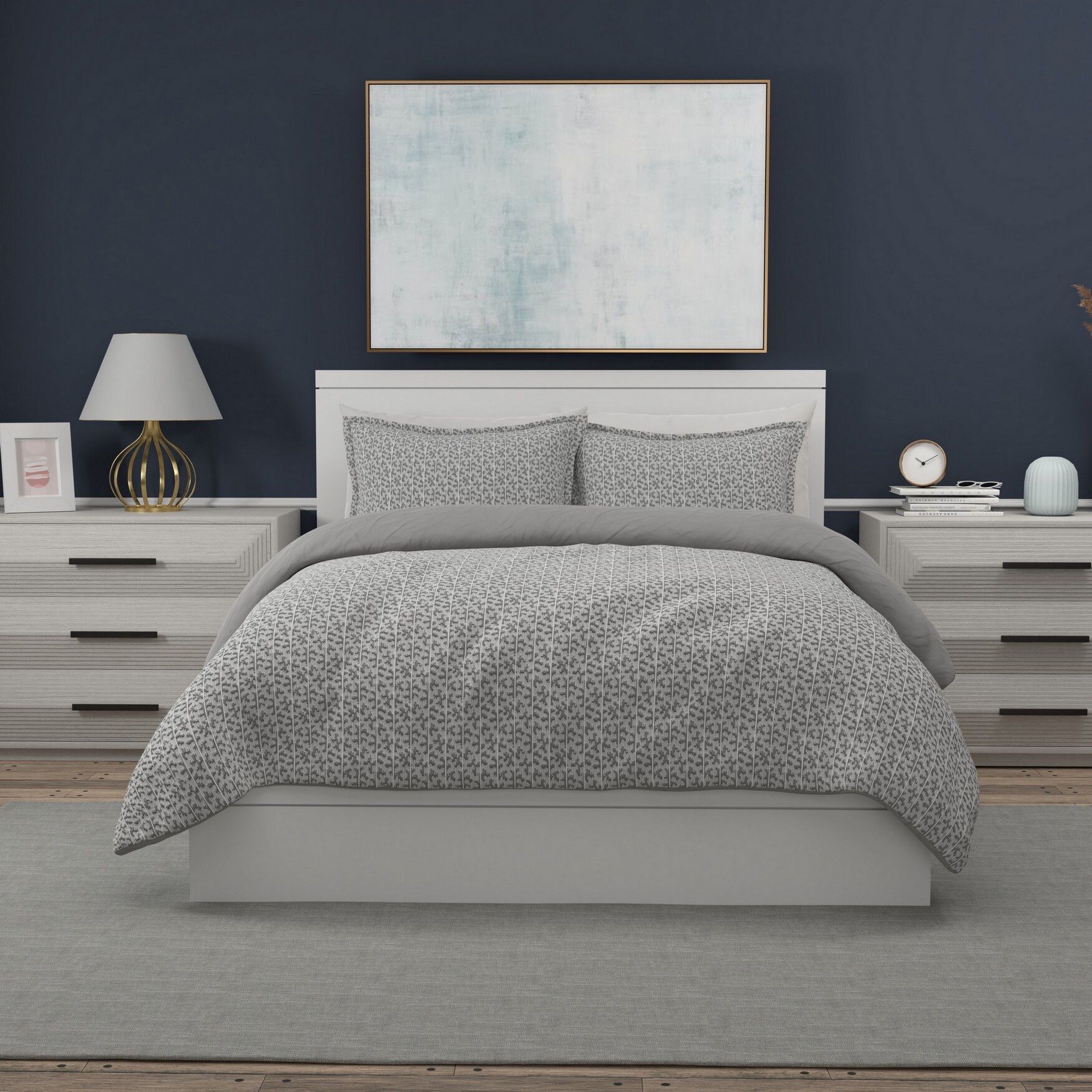 Portico Bennet Slub 3 Piece Comforter Set Comforter Set, , alternate image number 3