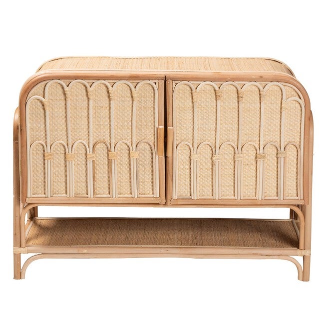 Gitano Bohemian Natural Rattan 2-Door Storage Cabinet, , alternate image number null