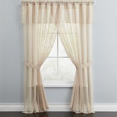 BH Studio Sheer Voile 5-Pc. One-Rod Curtain Set