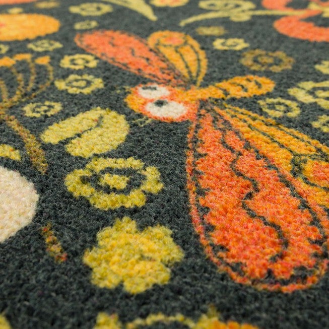 Flower Boo Skull Multi Kitchen Rug, , alternate image number null