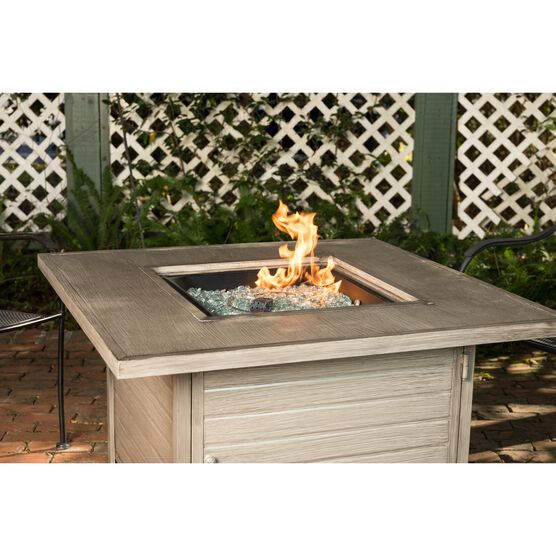 Langhorne Square Aluminum LPG Fire Pit in Barnwood, , alternate image number null