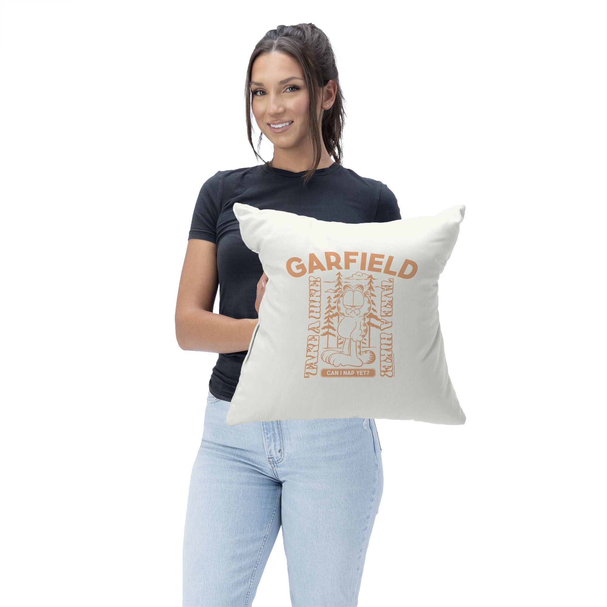 Nickelodeon Garfield Can I Nap Yet Throw Pillow 18X18 Inches, GARFIELD, on-hover image number 1