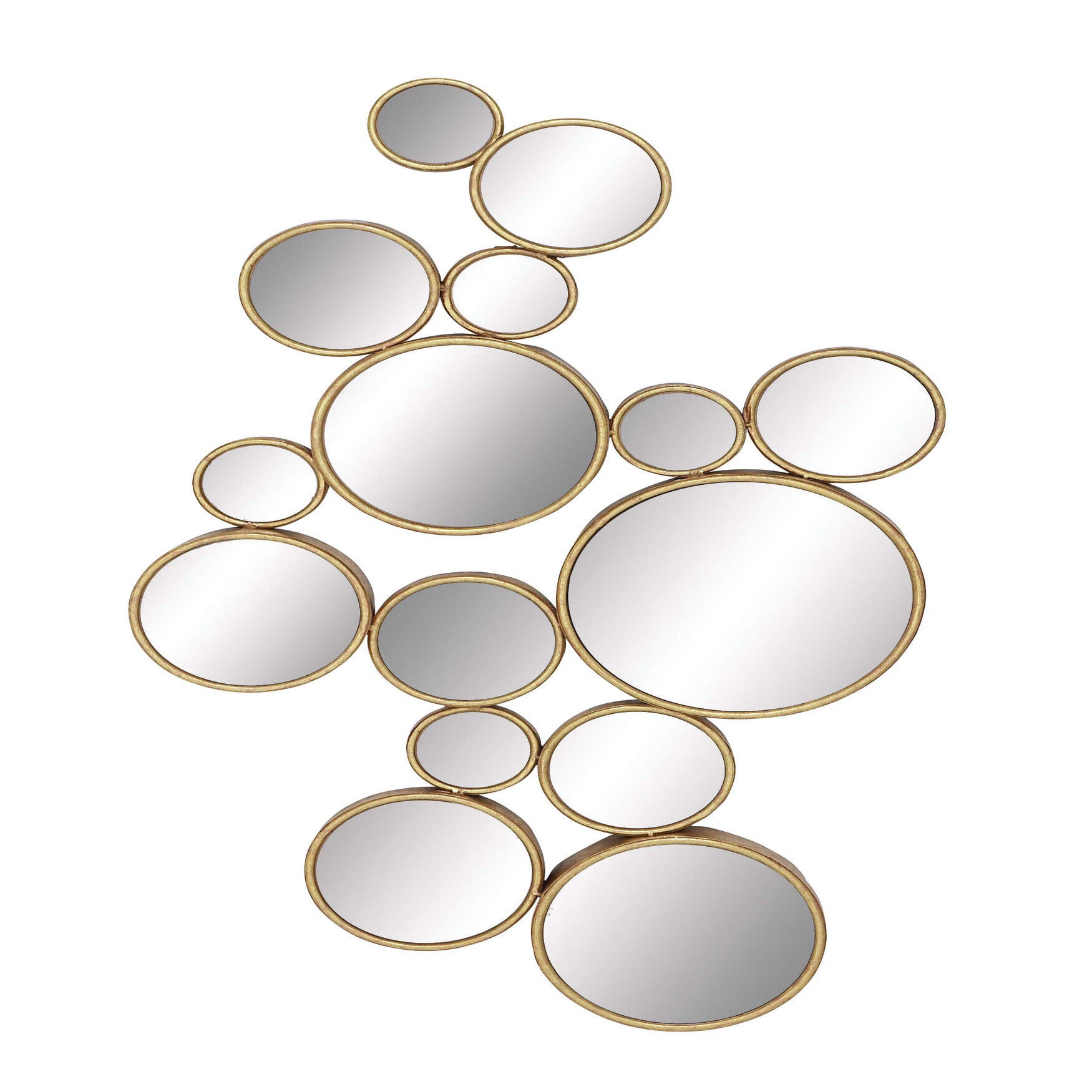 Cosmoliving By Cosmopolitan Gold Metal Wall Mirror, GOLD, hi-res image number 0