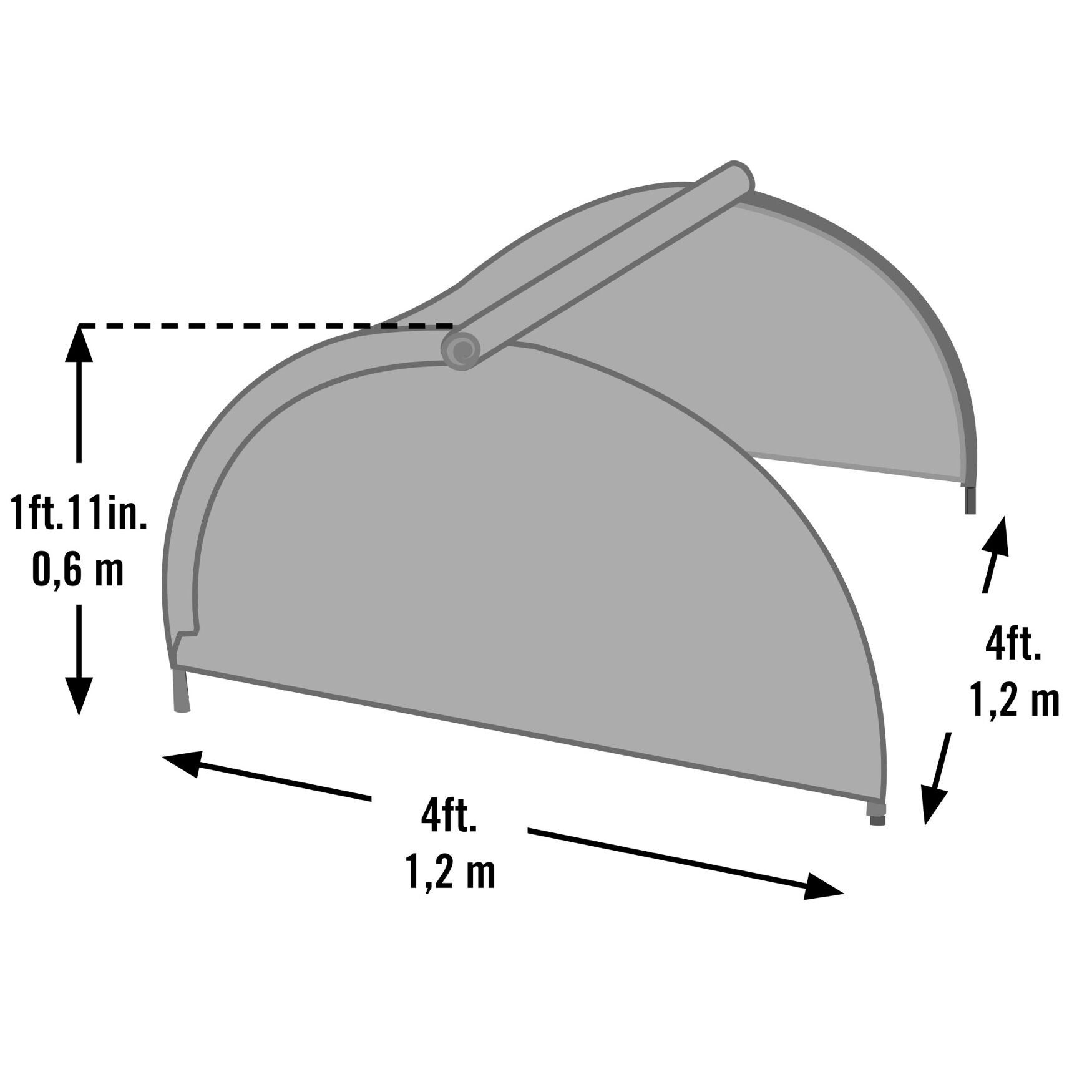 GrowIT Backyard Raised Bed Round 4 x 4 ft. Greenhouse, , alternate image number 4