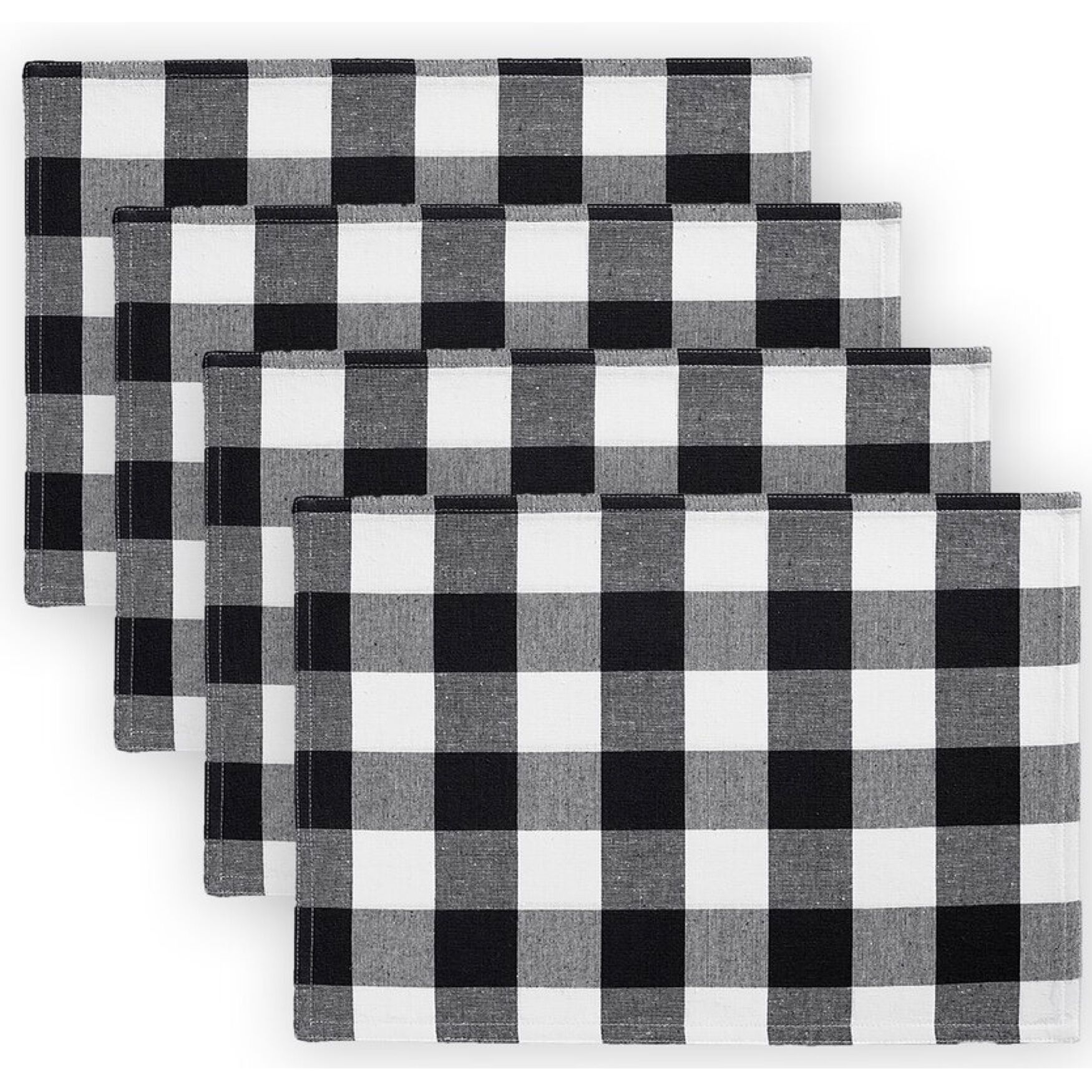 BUFFALO CHECK Placemat, BLACK, hi-res image number 0