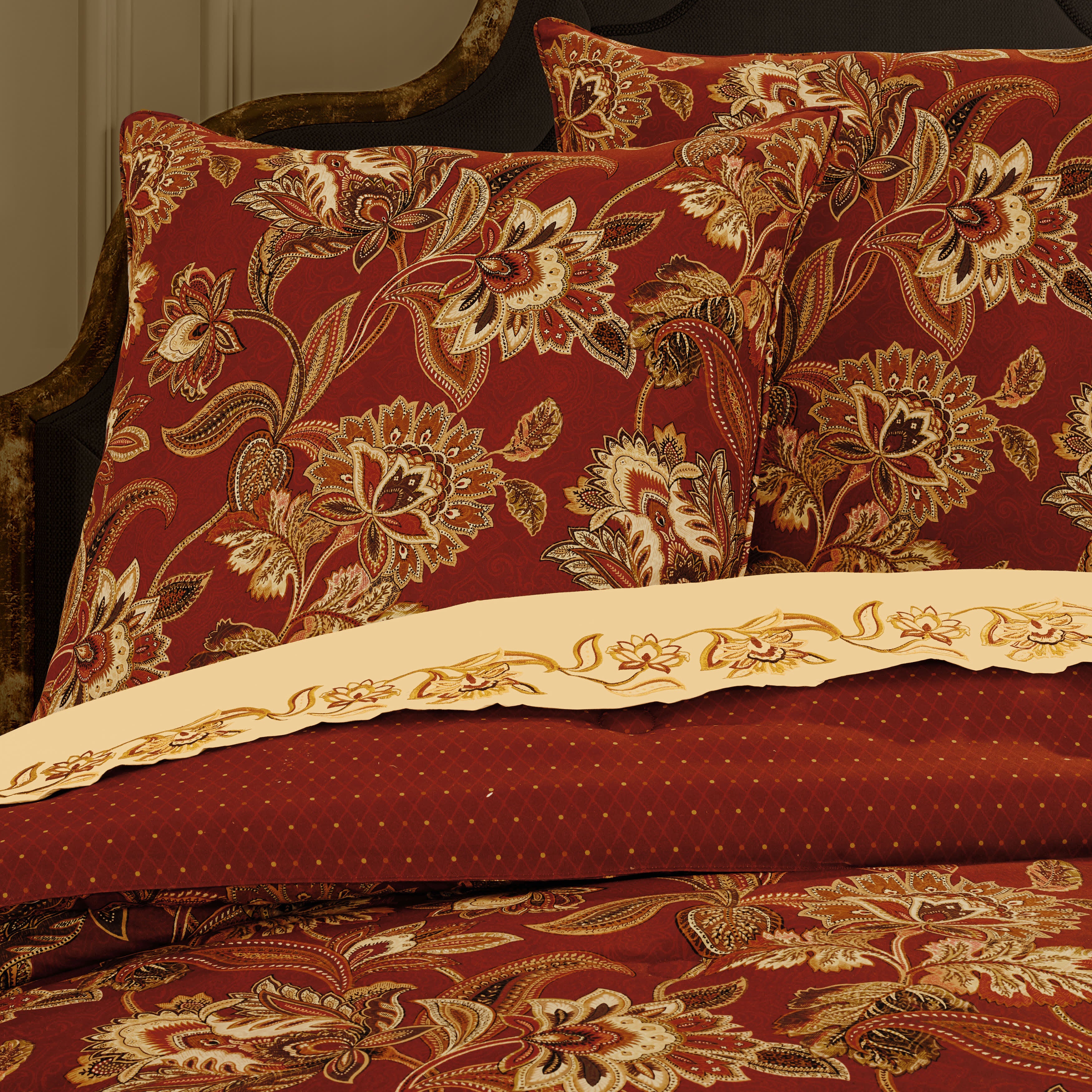 Montecito Red Euro Sham, RED, alternate image number null