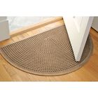 Aqua Shield® Squares Half Oval Door Mat 24"x39", , on-hover image number null