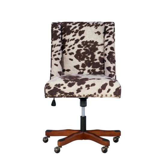 Delgany Office Chair Brown and White Cow Print, , alternate image number null