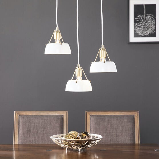 Renmarco Contemporary 3-Light Cluster Penant, WHITE, hi-res image number null