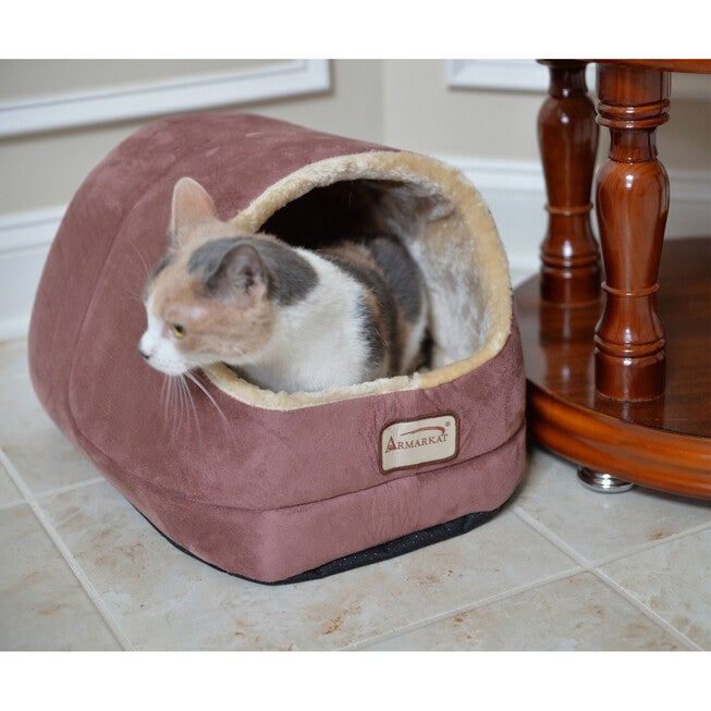 Faux Suede Pet Cat Small Dog Bed And Cave, , alternate image number null