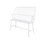 White Metal Farmhouse Bench, , alternate image number null