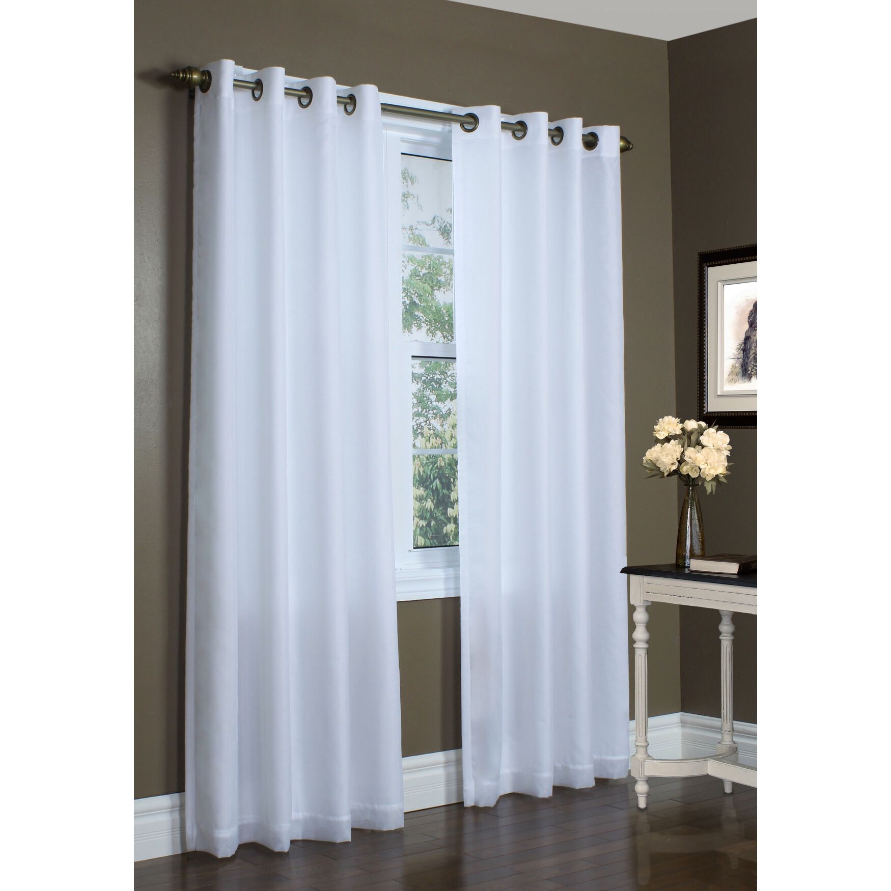 Rhapsody Lined Light Filtering Grommet Curtain Panel, , alternate image number 12