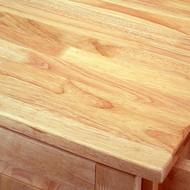 Cuisine Natural Wood Kitchen Cart with Wood Top, , on-hover image number null