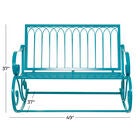 Turquoise Metal Eclectic Bench, , alternate image number null