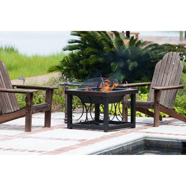 Hammer Tone Bronze Finish Cocktail Table Fire Pit, , on-hover image number 1