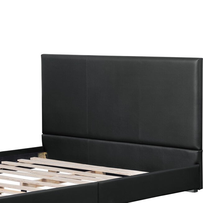 Abbey Platform Bed, Beige, Queen, BLACK, alternate image number 12