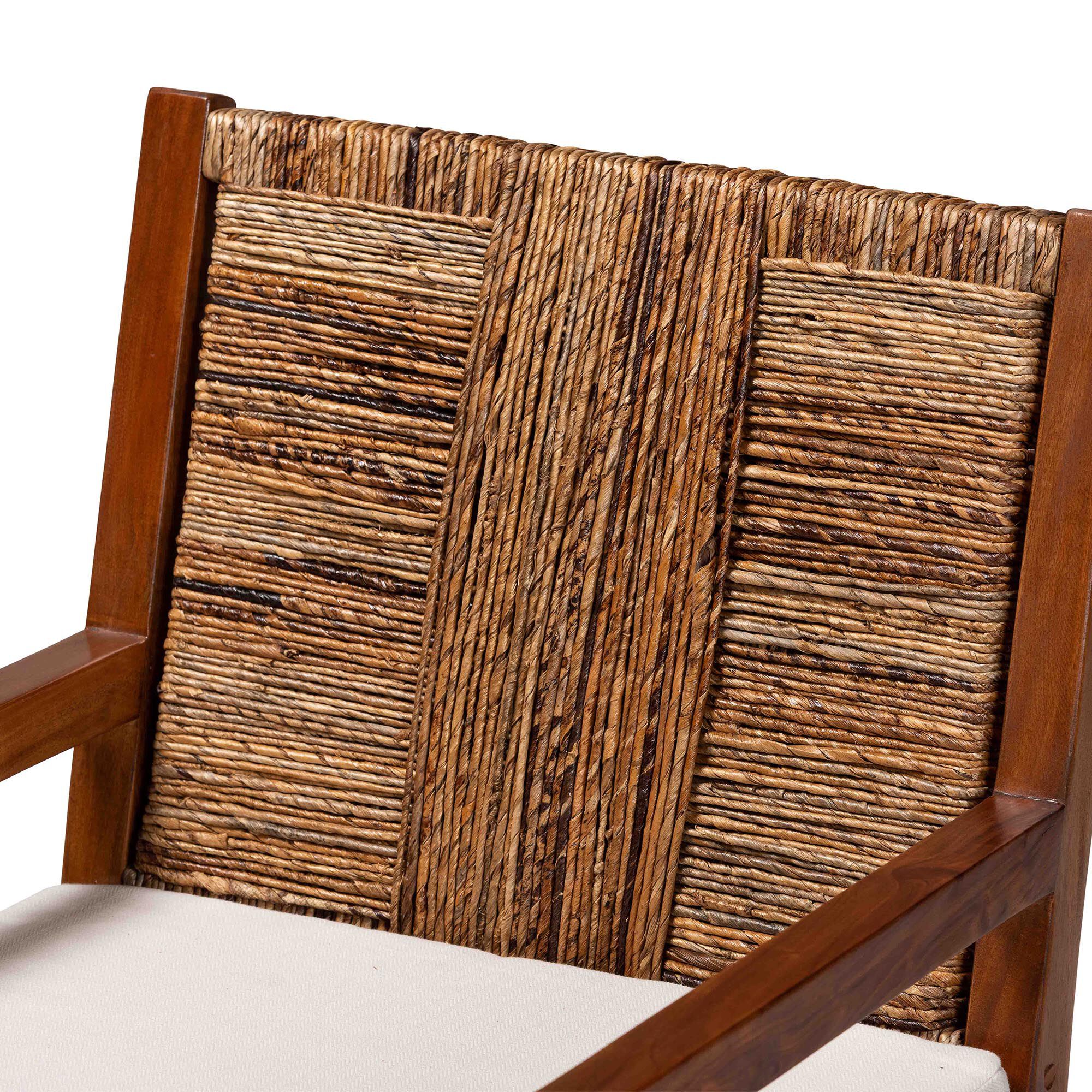 Chabela 2-Piece Handwoven Seagrass Armchairs, BROWN, alternate image number 4