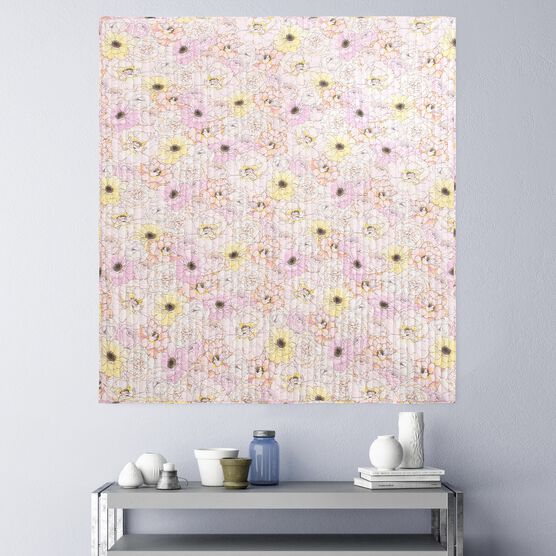 Misty Bloom Quilted Throw Blanket, , alternate image number null