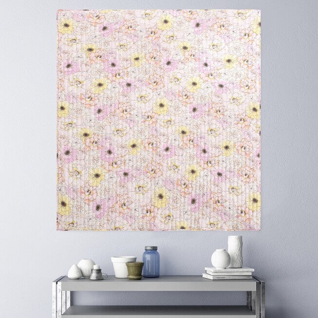 Misty Bloom Quilted Throw Blanket, , alternate image number null