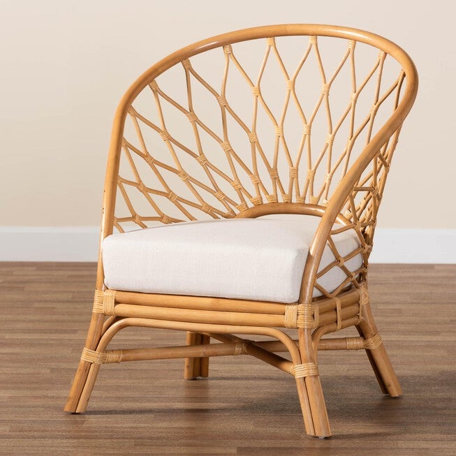 Emmeline Bohemian Honey Rattan Accent Chair, , alternate image number 7