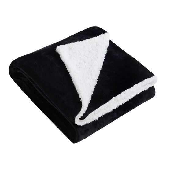 Soft Sherpa Reversible 15lb Weighted Blanket with Washable Cover , , alternate image number null