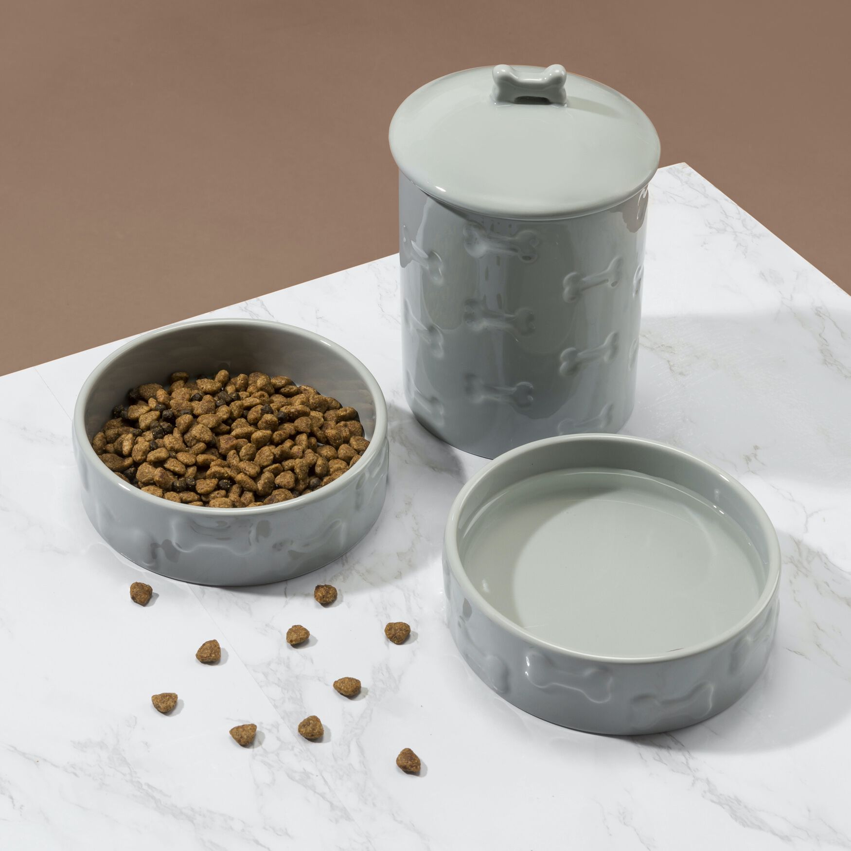 3 Piece Set Treat Jar And Pet Bowls Pet, , alternate image number 3