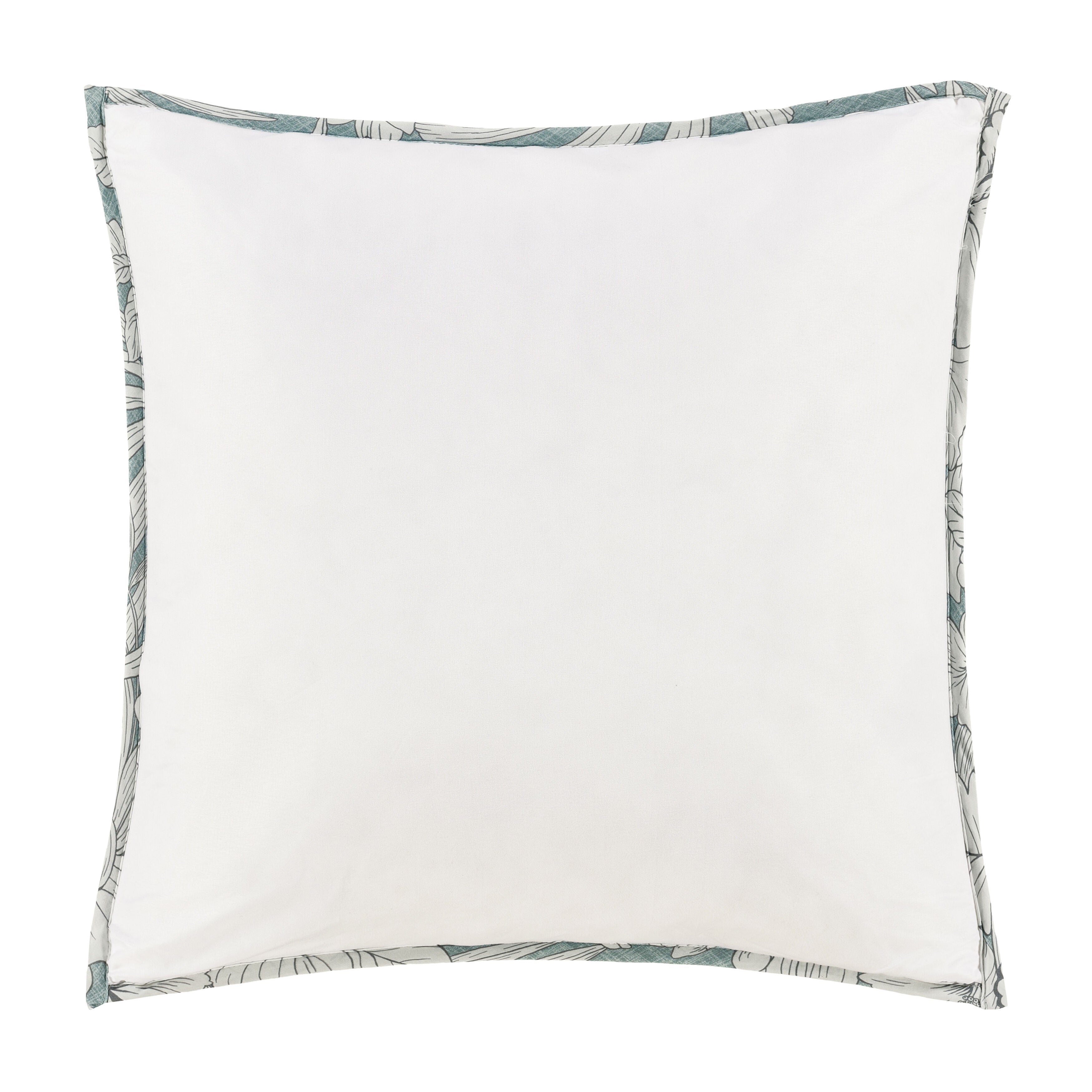 AUCKLAND 20 inches SQUARE QUILTED DECORATIVE THROW PILLOW, AQUA, on-hover image number 1