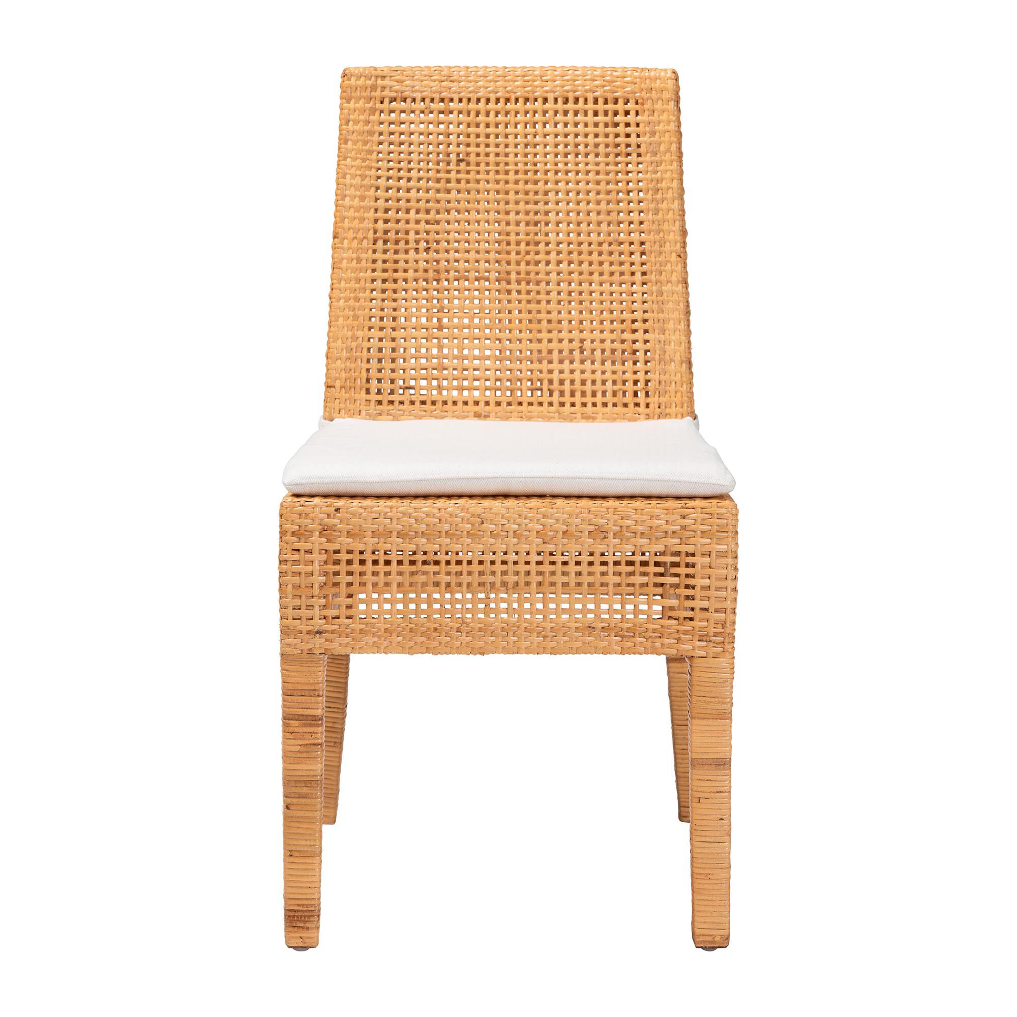 Morris Bohemian Light Honey Rattan Dining Chair, HONEY, alternate image number 2