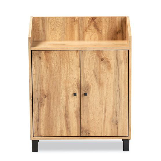 Rossin Wood 2-Door Entryway Shoe Storage Cabinet W Top Shelf Furniture, , alternate image number null