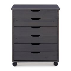 Croghan Six Drawer Wide Rolling Storage Cart