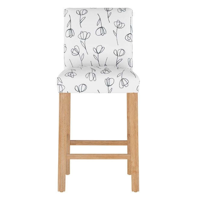 Contoured Tulips Barstool, , on-hover image number 1