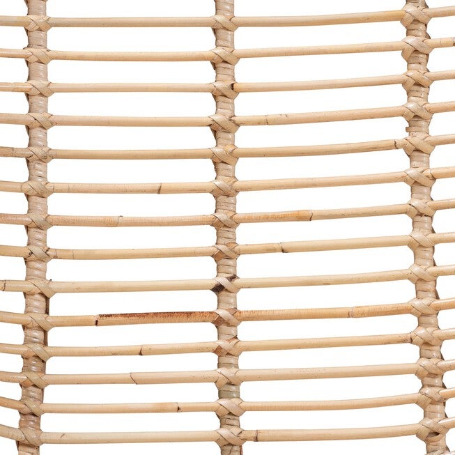 Manhattan Modern Bohemian Natural Brown Rattan And Black Metal Dining Chair, , alternate image number null