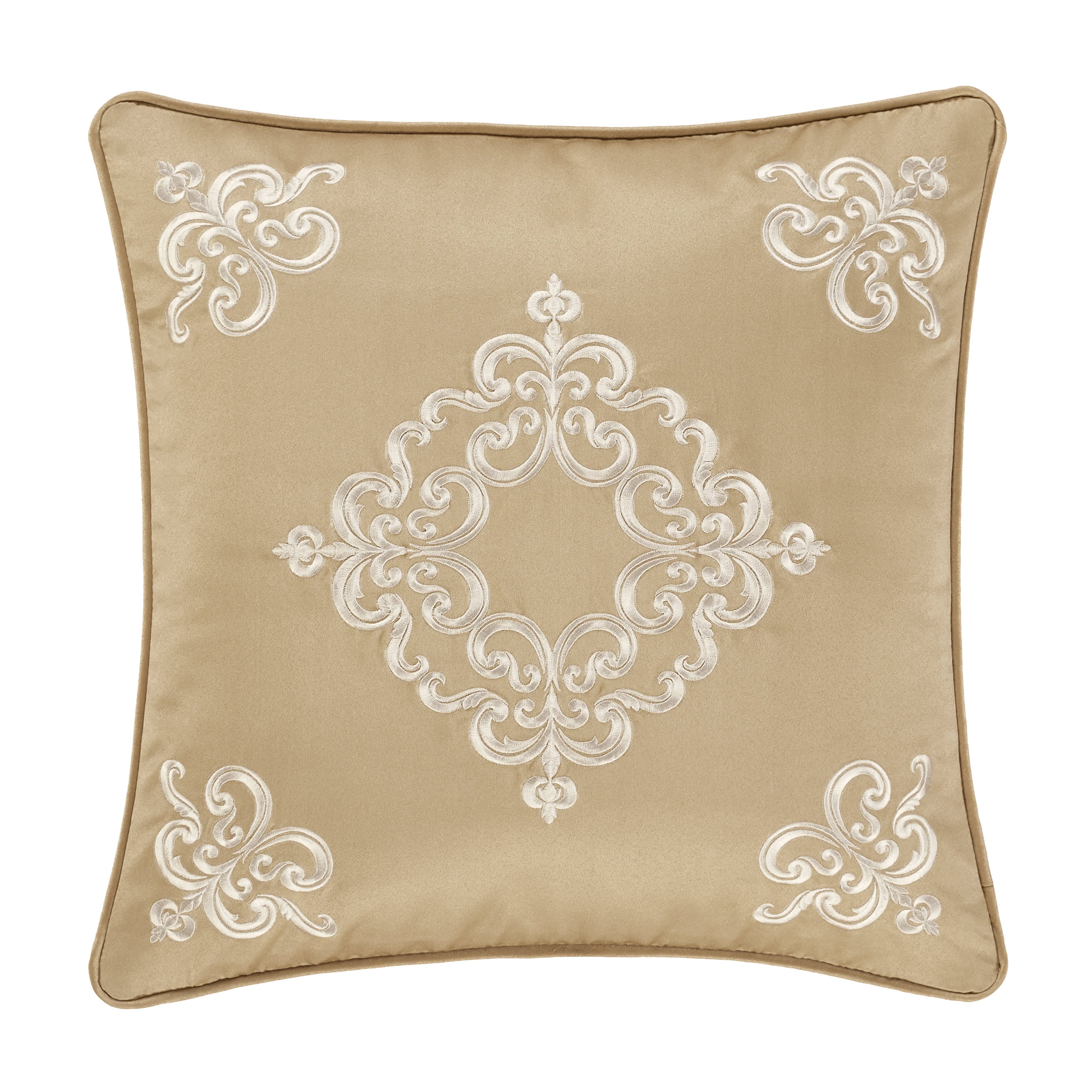 Potenza 18 Inch Square Decorative Throw Pillow, GOLD, hi-res image number null