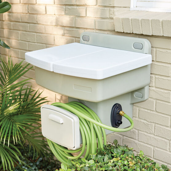 Outdoor Garden Sink with Hose Holder, , alternate image number null
