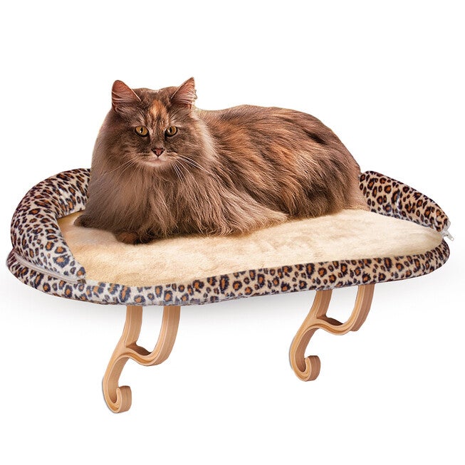 Kitty Cat Sill Deluxe Bolster Leopard, LEOPARD, hi-res image number 0