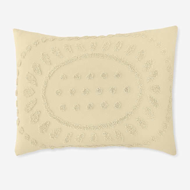 Audrey Medallion Chenille Shams, OATMEAL, hi-res image number null