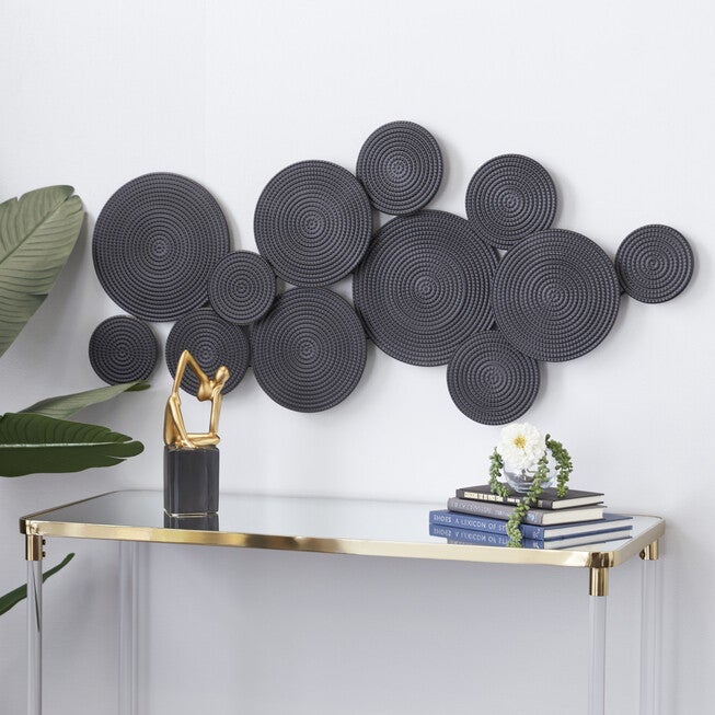 Cosmoliving By Cosmopolitan Black Metal Wall Decor, , alternate image number null