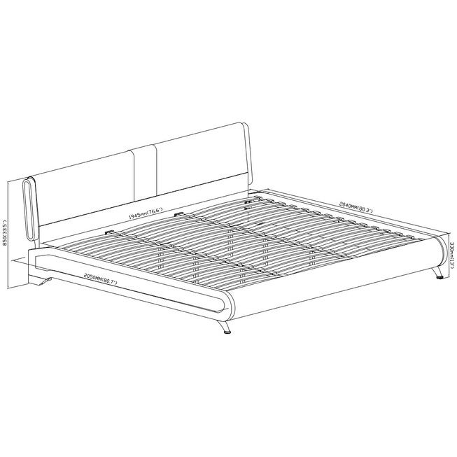 Carlton Platform Bed, Queen, White, WHITE, alternate image number null