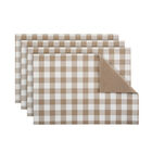Buffalo Check Reversible Placemat - Set of Four, TAUPE, hi-res image number null